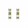 Olive Alternating Hoop Earrings